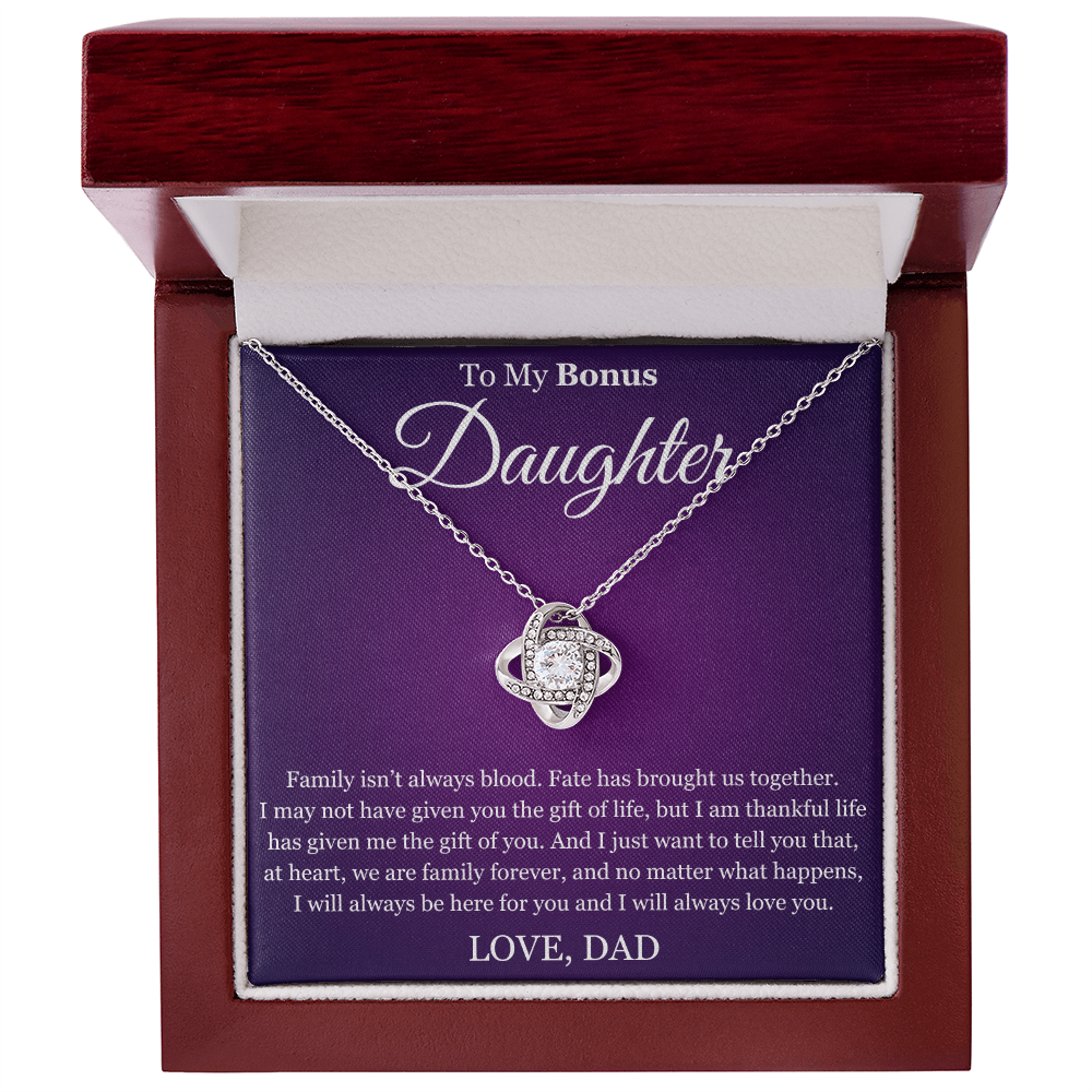 Love Knot Necklace - To My Bonus Daughter