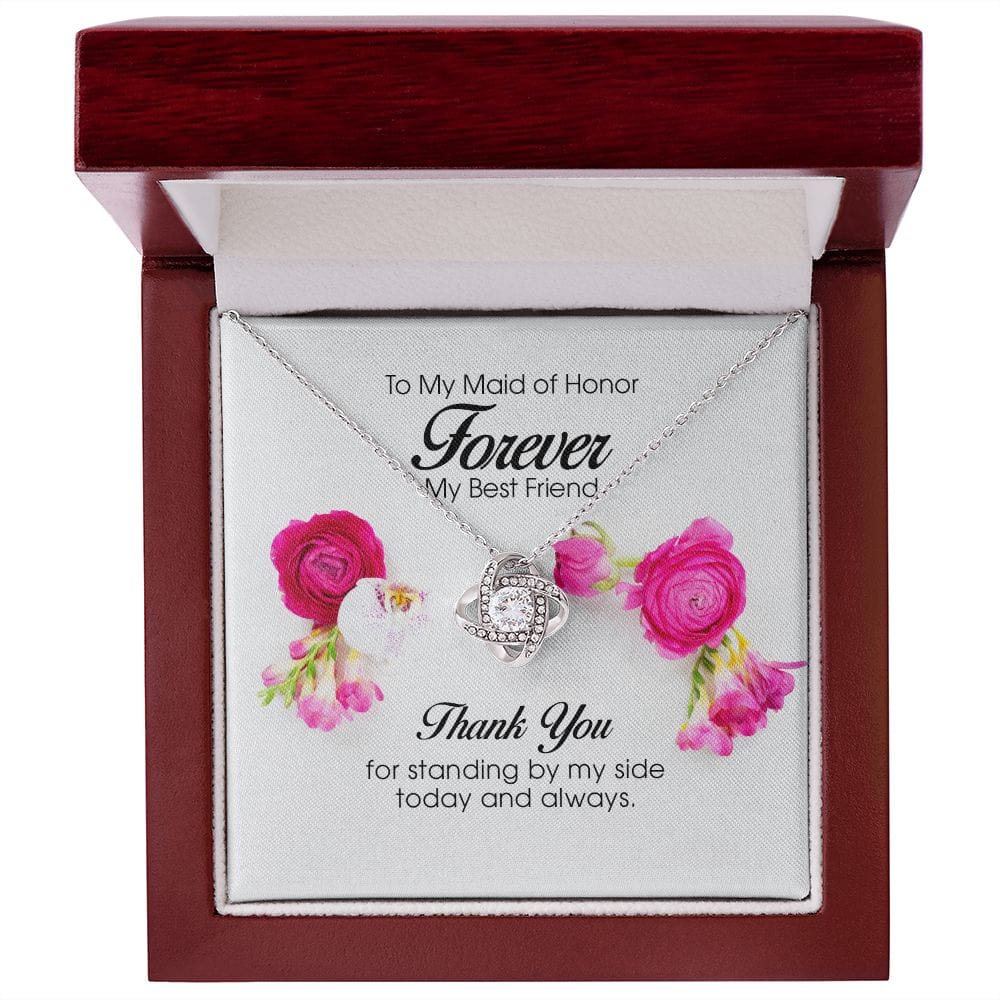 To My Maid of Honor, Love Knot Necklace