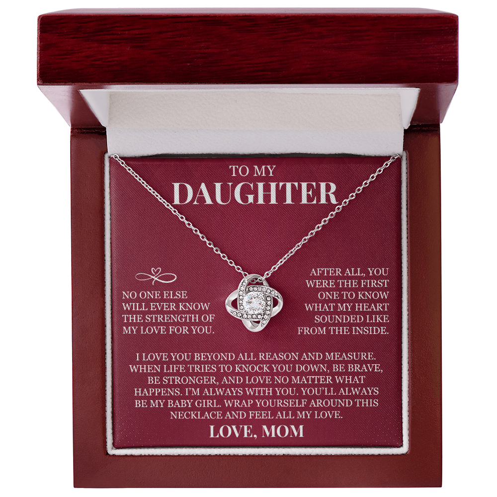 To My Daughter - Love Knot Necklace
