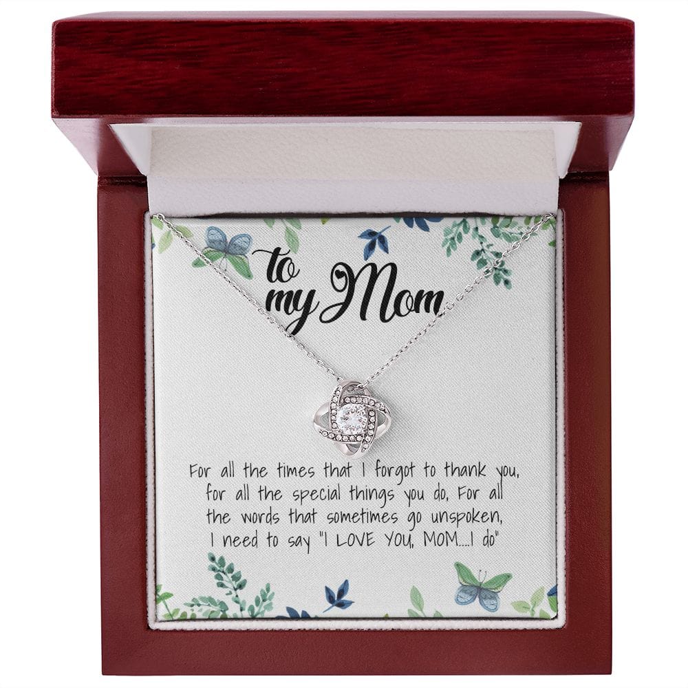 To My Mom, Love Knot Necklace
