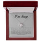I Am Sorry, Love Knot Necklace