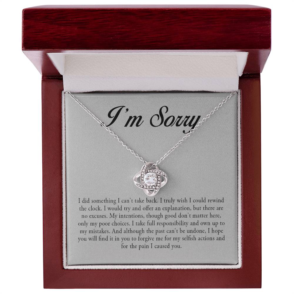 I Am Sorry, Love Knot Necklace