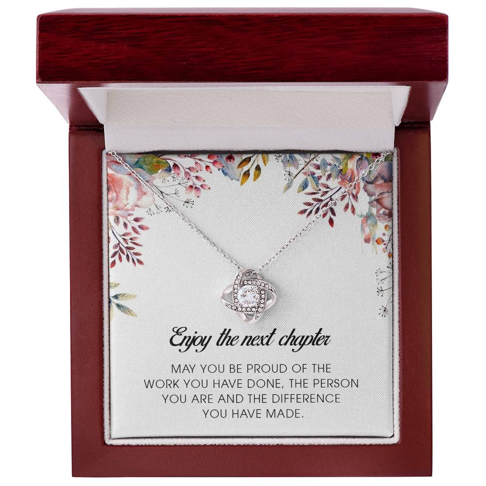 Enjoy The Next Chapter, Love Knot Necklace