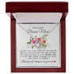 To My Bonus Mom "Thank You For Loving Me As Your Own" Love Knot Necklace