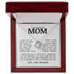 To My Beautiful Mom "You Mean The World To Me" Love Knot Necklace