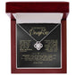 To My Beautiful Daughter "Hold It Tight To Feel My Love" Love Knot Necklace