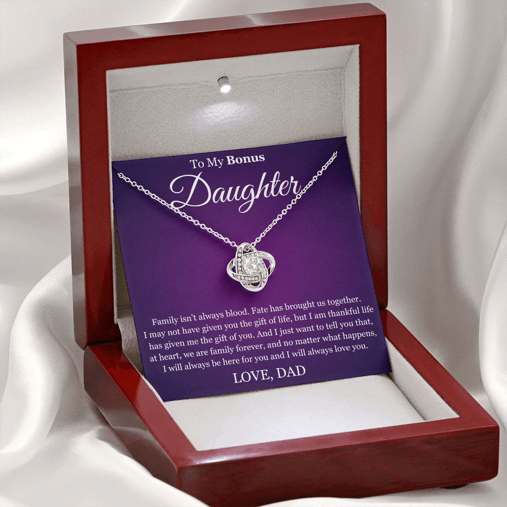 Love Knot Necklace - To My Bonus Daughter