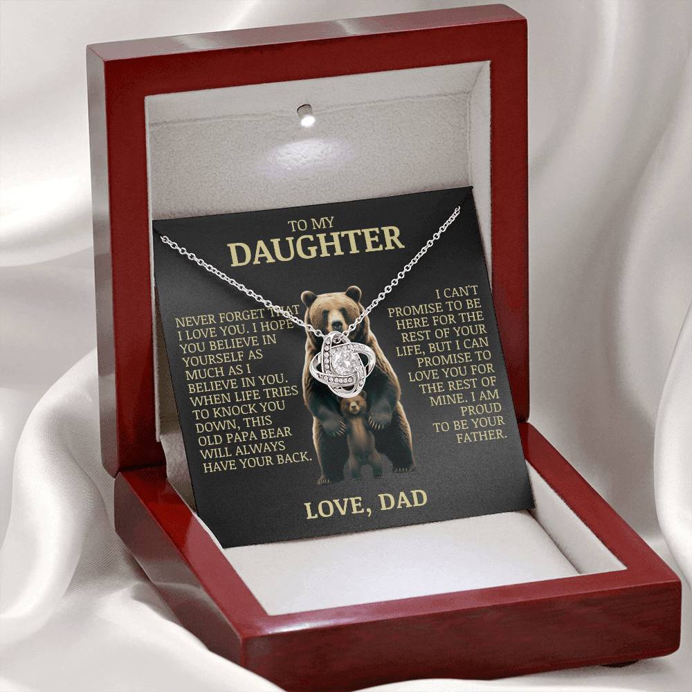 To My Daughter "Never Forget That I Love You" Necklace