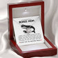 To My Beautiful Bonus Mom "Love You No Matter WHat Love Knot Necklace