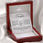 To My Beautiful Daughter "Always Keep Me In Your Heart" Love Knot Necklace