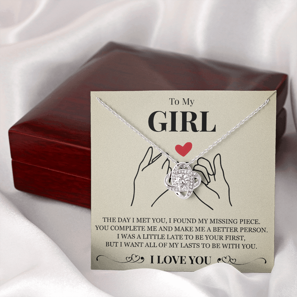 Love Knot Necklace - To My Girlfriend "You Complete Me"