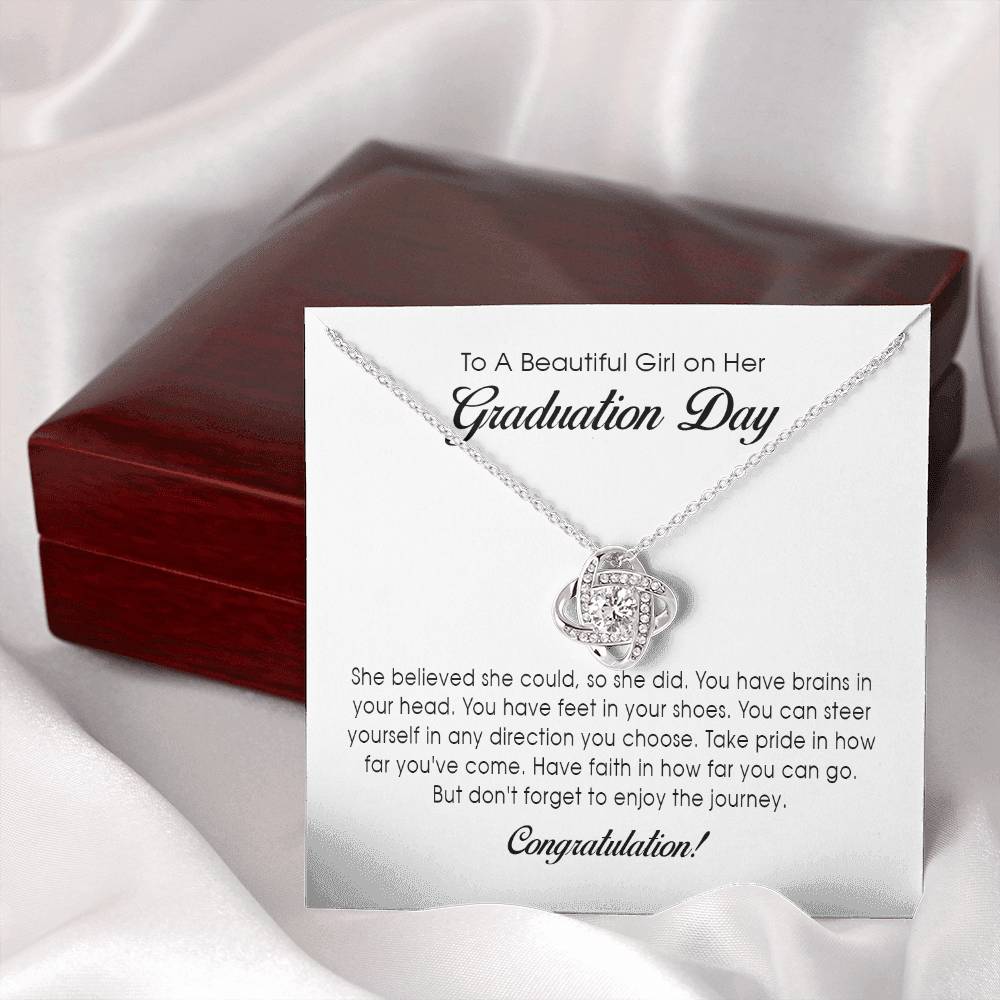 Graduation Gift, Love Knot Necklace
