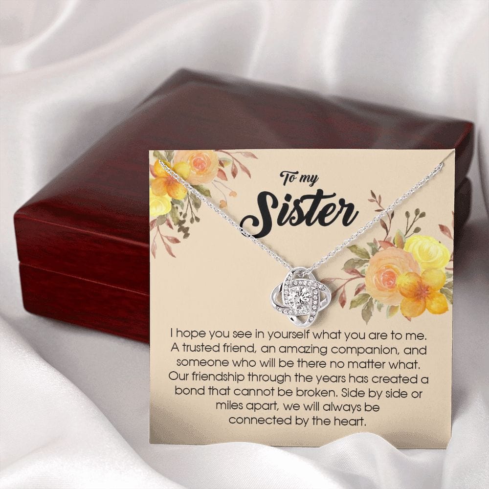 To My Sister, Love Knot Necklace