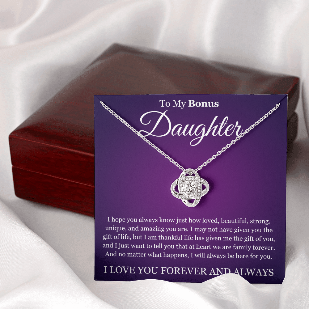 Love Knot Necklace - To My Bonus "I Love You Forever and Always"