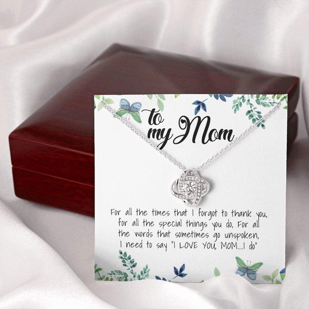 To My Mom, Love Knot Necklace