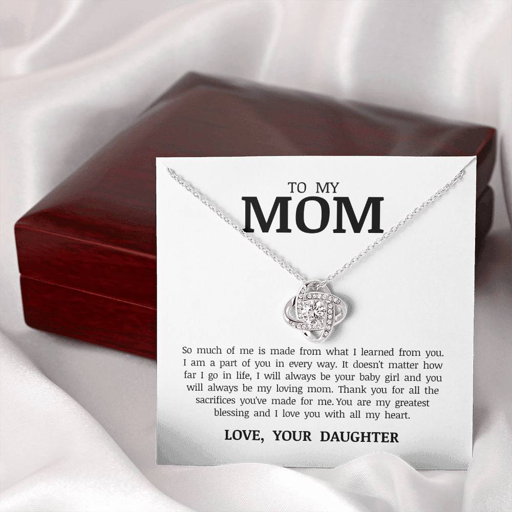 To My Mom - Love Knot Necklace