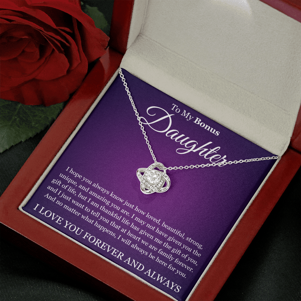 Love Knot Necklace - To My Bonus "I Love You Forever and Always"