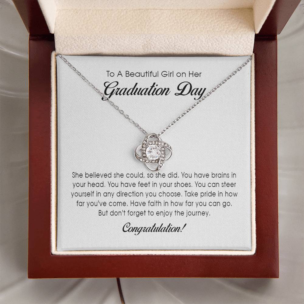 Graduation Gift, Love Knot Necklace