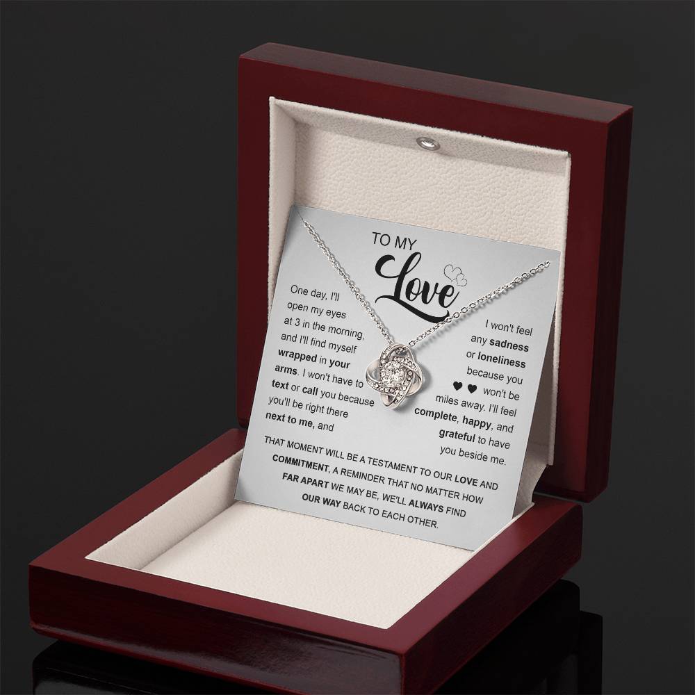 To My Love - Find Our Way Back - Love Knot Necklace