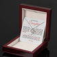 To My Beautiful Daughter "Always Keep Me In Your Heart" Love Knot Necklace