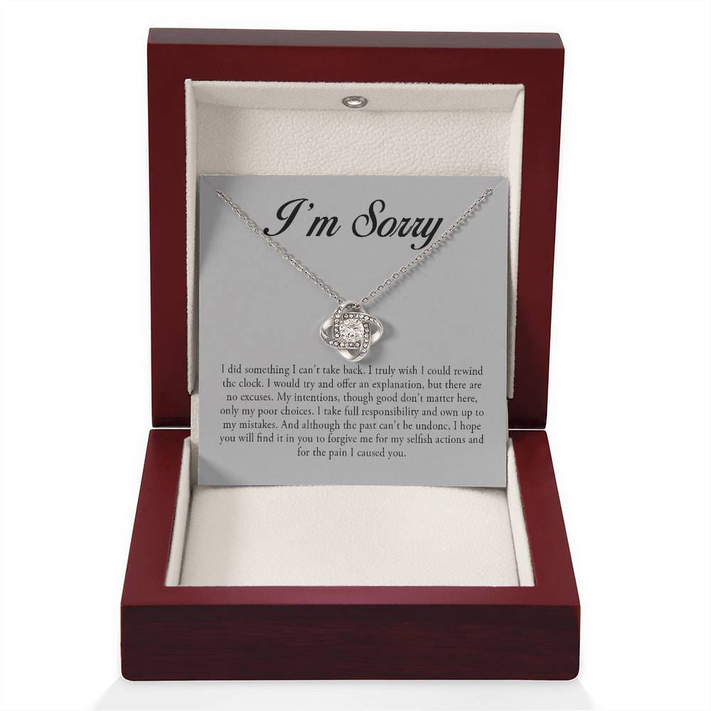 I Am Sorry, Love Knot Necklace