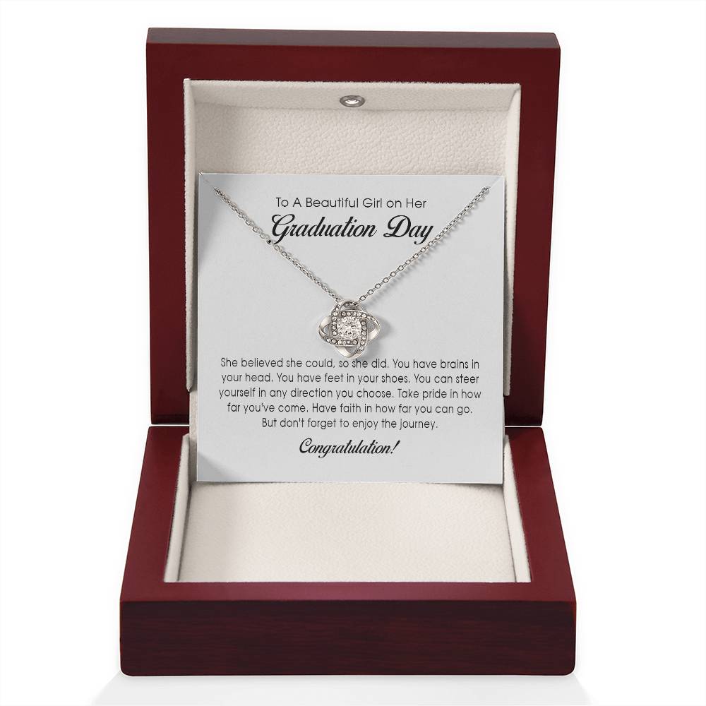 Graduation Gift, Love Knot Necklace