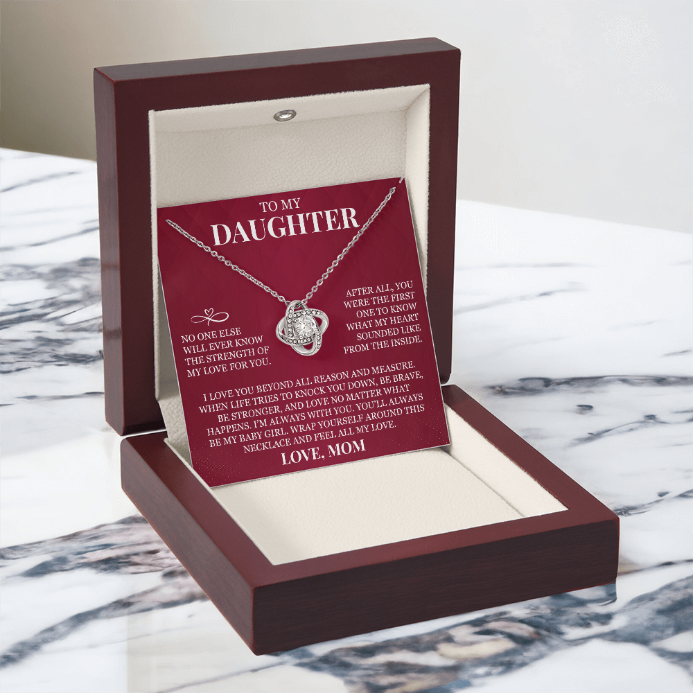 To My Daughter - Love Knot Necklace