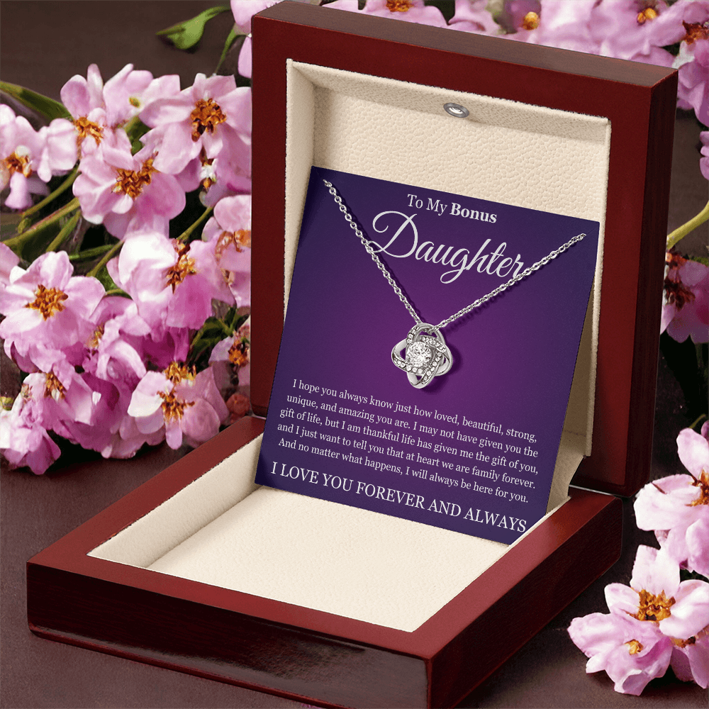 Love Knot Necklace - To My Bonus "I Love You Forever and Always"