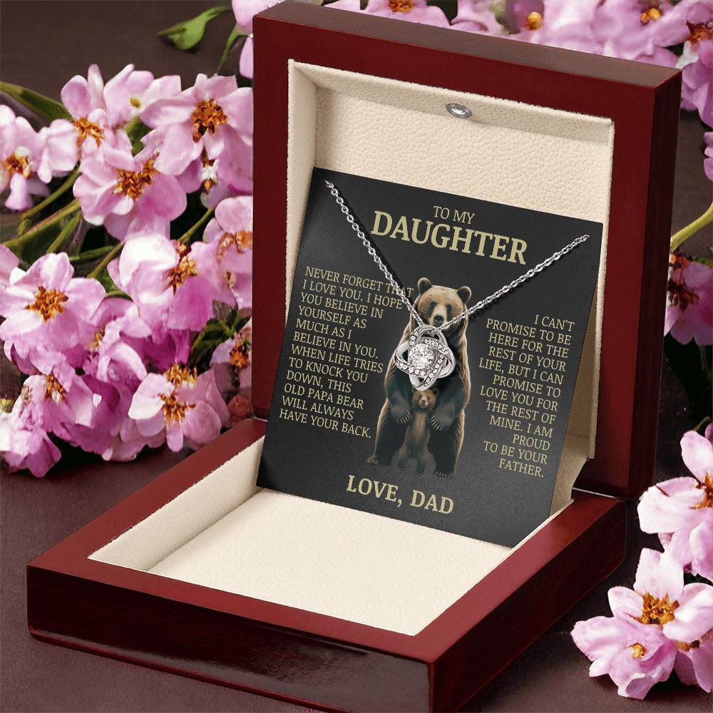 To My Daughter "Never Forget That I Love You" Necklace