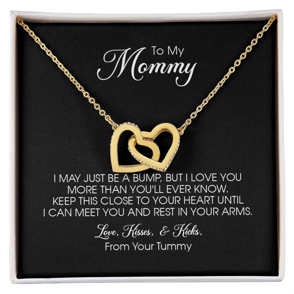 Mommy to Be Gift, Interlocking Hearts Necklace, Mother's Day Gift for Pregnant Woman