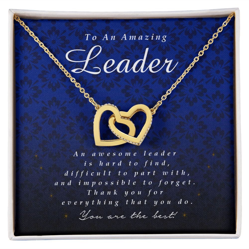 To An Amazing Leader, Interlocking Hearts Necklace