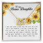 Interlocking Hearts Necklace, To My Bonus Daughter