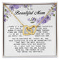 To my Beautiful Mom, Interlocking Hearts Necklace, Mother's Day Gift