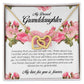 To My Dearest Granddaughter, Interlocking Heart Necklace