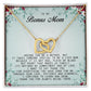 To My Bonus Mom, Interlocking Hearts Necklace