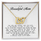 To my Beautiful Mom, Interlocking Hearts Necklace, Mother's Day Gift