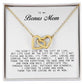 To My Bonus Mom, Interlocking Hearts Necklace