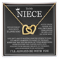 Interlocking Hearts Necklace - To My Niece "Never Forget How Much I Love You"