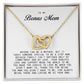 To My Bonus Mom, Interlocking Hearts Necklace