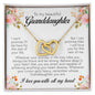To My Beautiful Granddaughter, Interlocking Heart Necklace