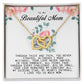 To my Beautiful Mom, Interlocking Hearts Necklace, Mother's Day Gift