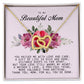 To my Beautiful Mom, Interlocking Hearts Necklace, Mother's Day Gift