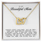 To my Beautiful Mom, Interlocking Hearts Necklace, Mother's Day Gift