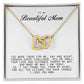 To my Beautiful Mom, Interlocking Hearts Necklace, Mother's Day Gift