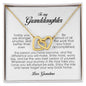 To My Granddaughter, Interlocking Heart Necklace