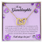 To My Granddaughter, Interlocking Heart Necklace