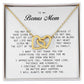 To My Bonus Mom, Interlocking Hearts Necklace