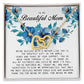 To My Beautiful Mom, Interlocking Hearts Necklace
