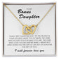 Interlocking Hearts Necklace, To My Bonus Daughter