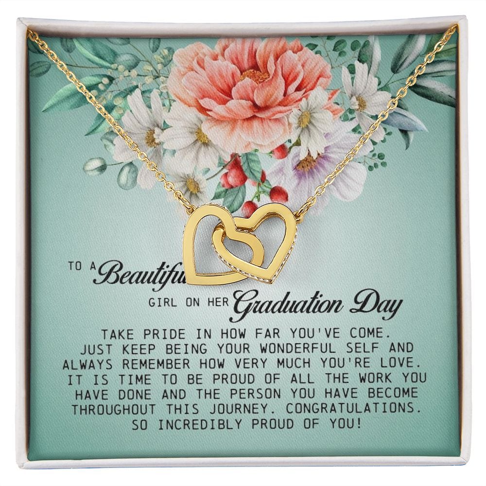 To a Beautiful Girl on Her Graduation Day, Interlocking Hearts Necklace